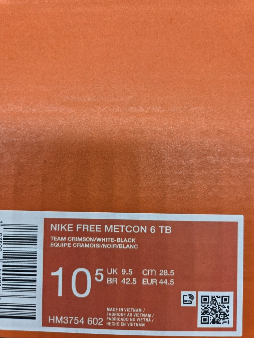 New Nike Free Metcon 6 TB Crimson Men's Workout Shoes Size 10.5 - Picture 8 of 8